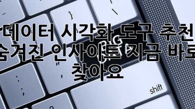 데이터 시각화 도구 추천✨: 숨겨진 인사이트, 지금 바로 찾아요! 🔍